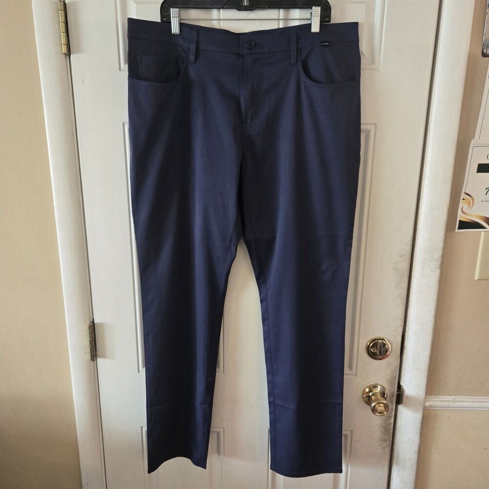 TravisMathew Mens Pants Size 38 Navy Stretch Straight Leg Golf NWT Chino Casual